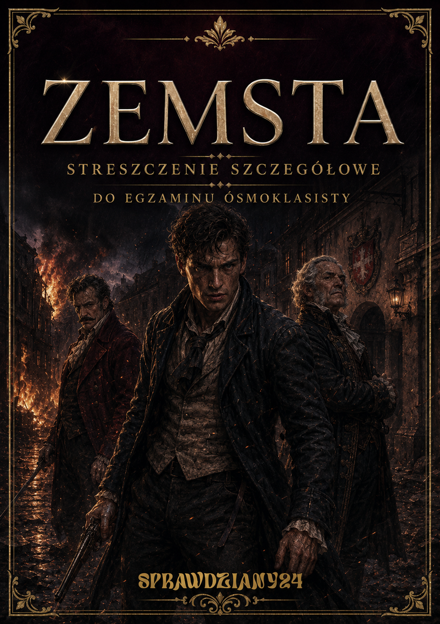 "ZEMSTA" ALEKSANDRA FREDY - SZCZEGÓŁOWE STRESZCZENIE DO EGZAMINU ÓSMOKLASISTY 2027 EBOOK