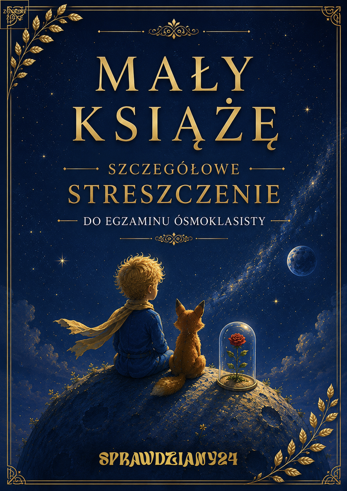 MAŁY KSIĄŻĘ SZCZEGÓŁOWE STRESZCZENIE DO EGZAMINU ÓSMOKLASISTY