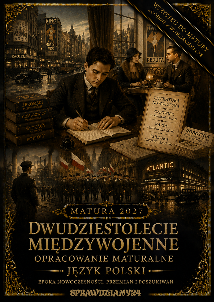 DWUDZIESTOLECIE MIĘDZYWOJENNE – OPRACOWANIE MATURALNE DO MATURY Z JĘZYKA POLSKIEGO 2027 EBOOK