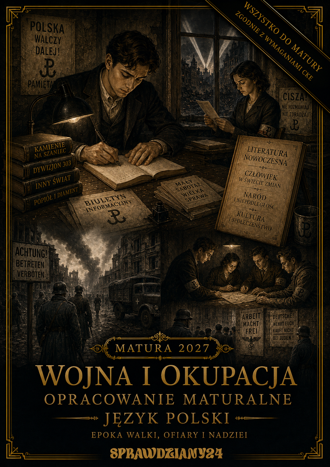 WOJNA I OKUPACJA – OPRACOWANIE MATURALNE DO MATURY Z JĘZYKA POLSKIEGO 2027 EBOOK