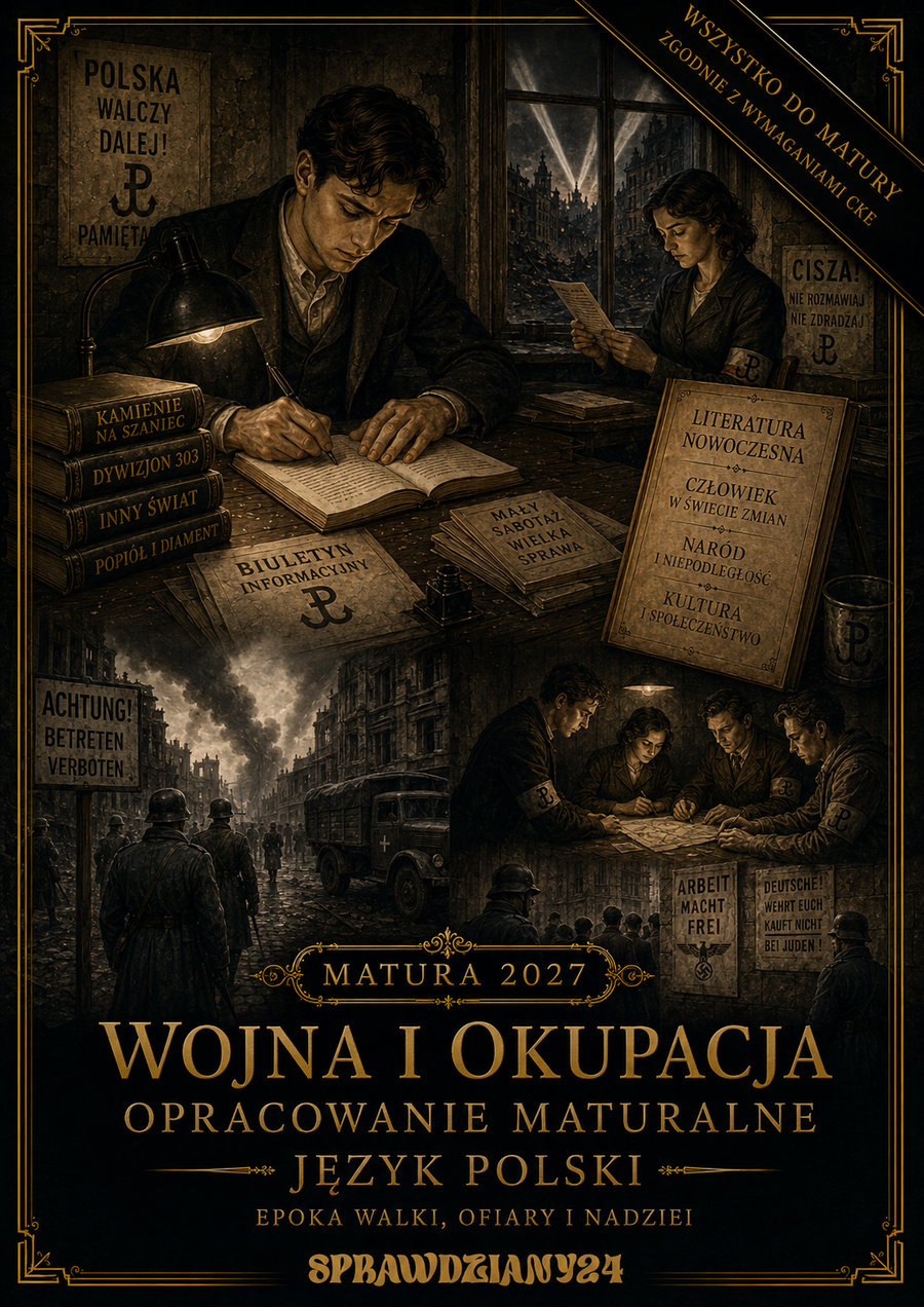 WOJNA I OKUPACJA – OPRACOWANIE MATURALNE DO MATURY Z JĘZYKA POLSKIEGO 2027 EBOOK