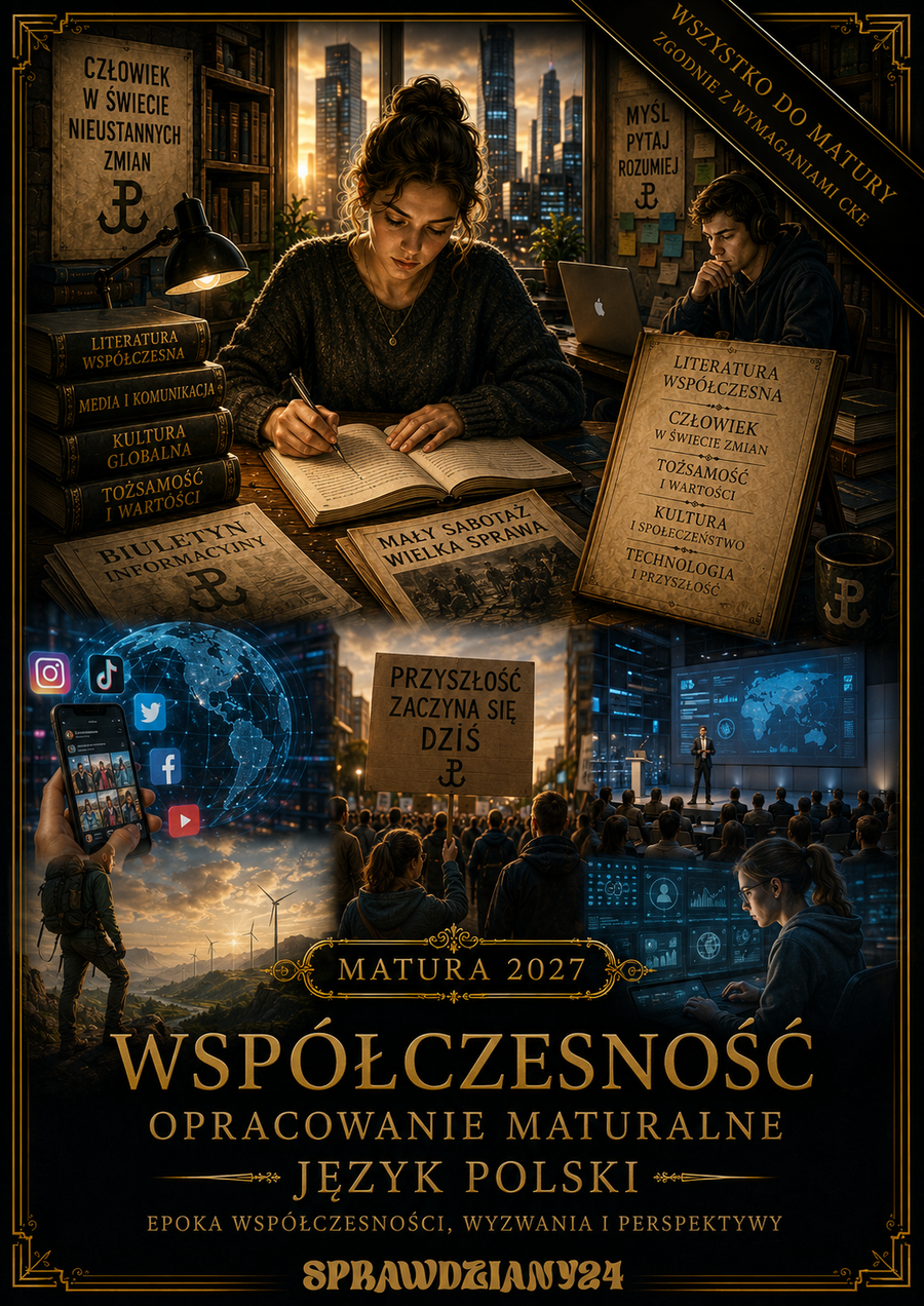 WSPÓŁCZESNOŚĆ – OPRACOWANIE MATURALNE DO MATURY Z JĘZYKA POLSKIEGO 2027 EBOOK