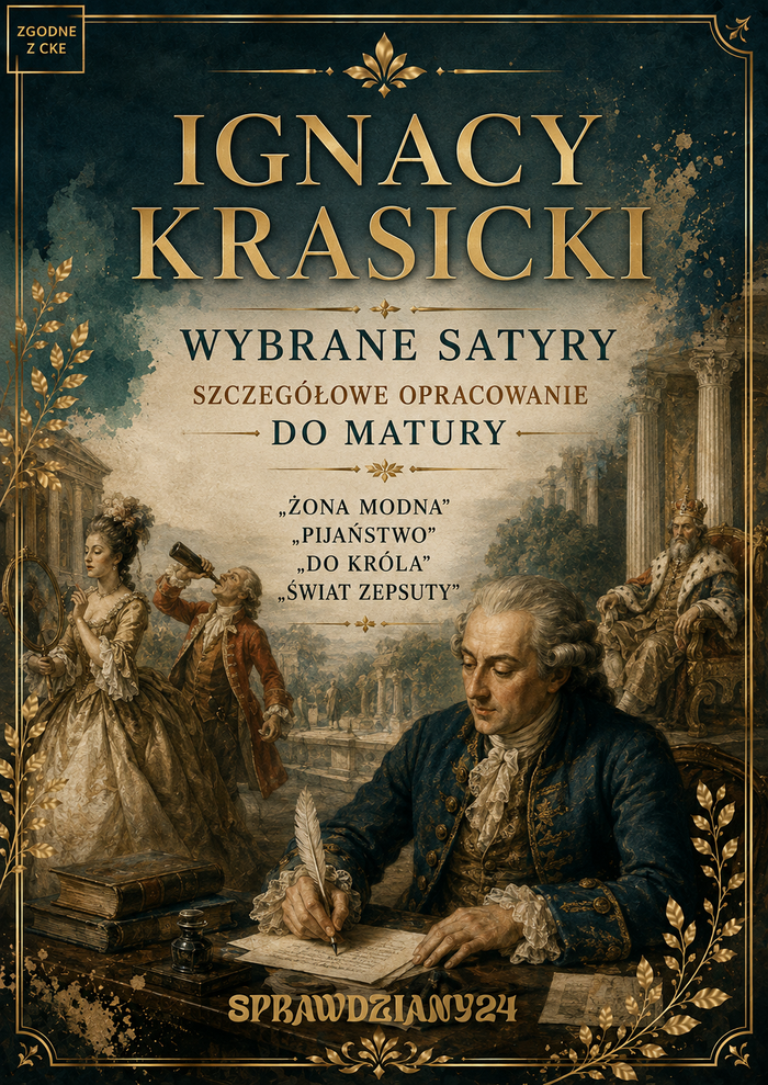 IGNACY KRASICKI – WYBRANE SATYRY – OPRACOWANIE MATURALNE DO MATURY Z JĘZYKA POLSKIEGO 2027 EBOOK