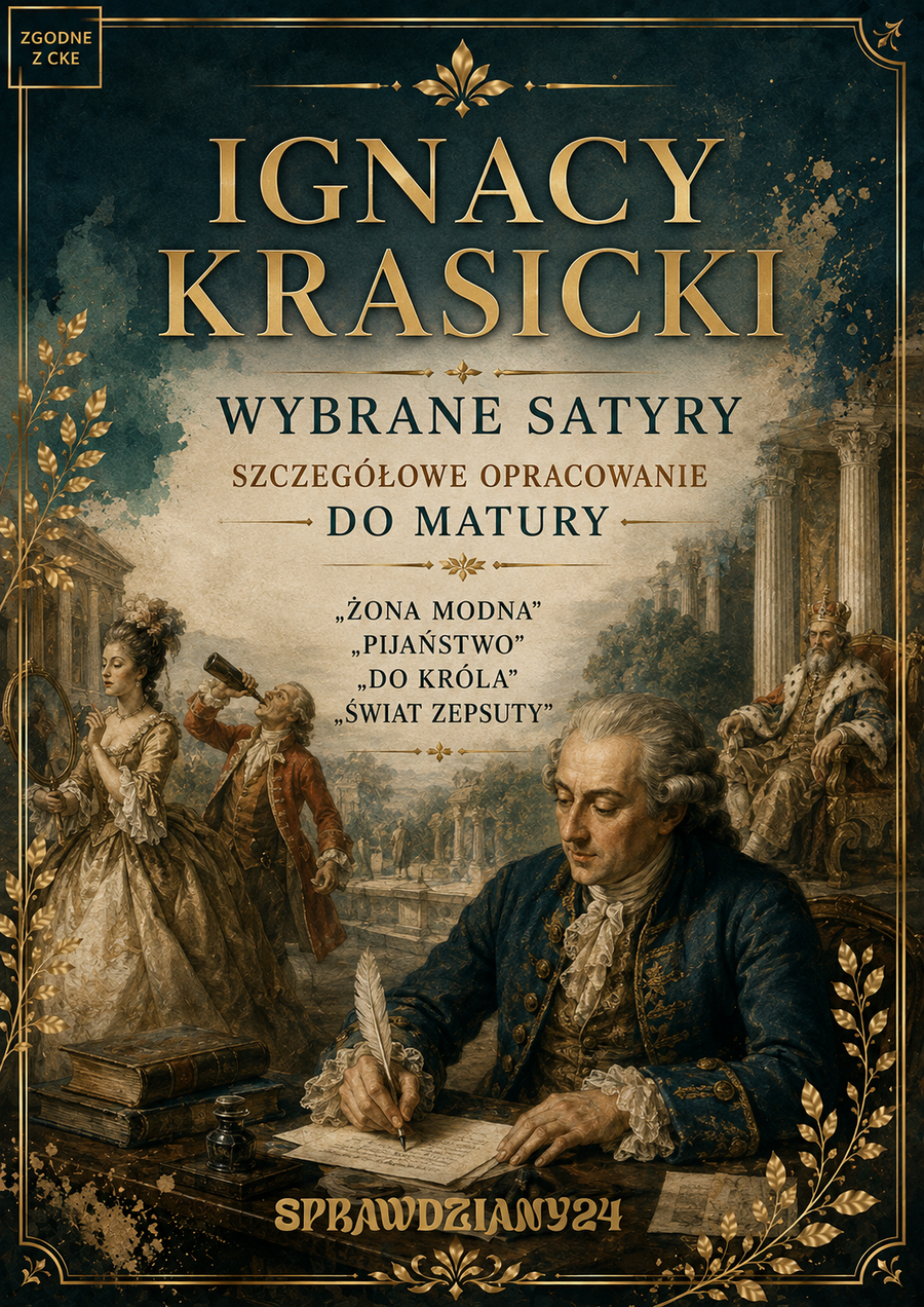 IGNACY KRASICKI – WYBRANE SATYRY – OPRACOWANIE MATURALNE DO MATURY Z JĘZYKA POLSKIEGO 2027 EBOOK