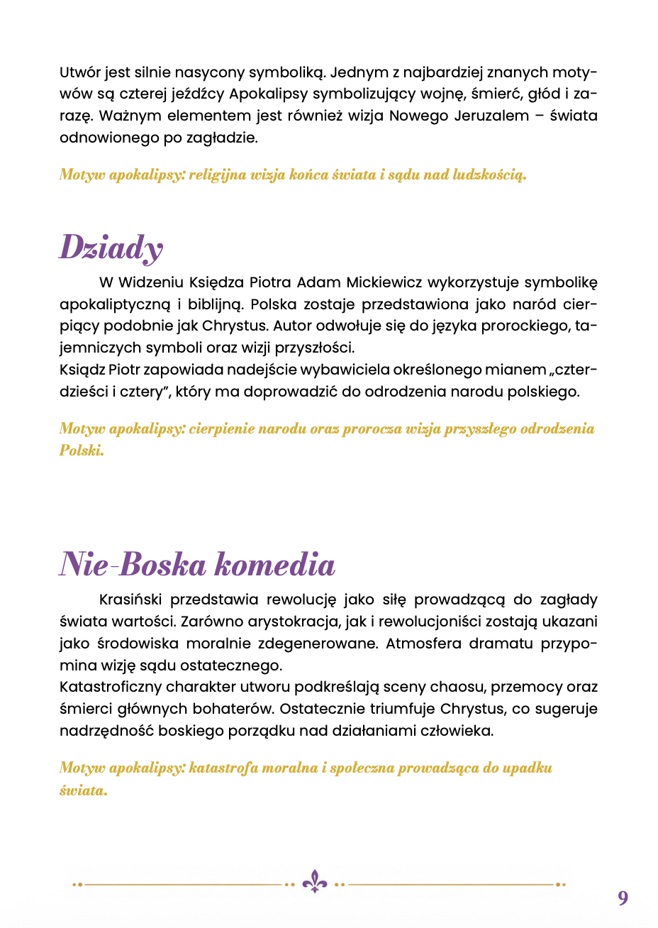 Motywy literackie do matury 2027 z języka polskiego