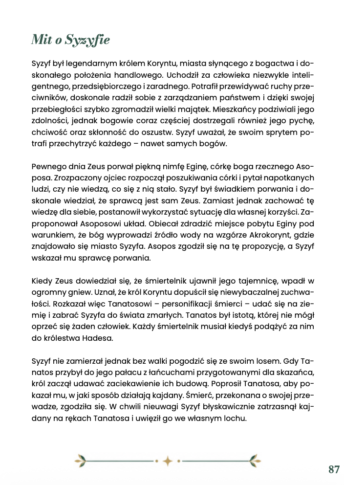 MITOLOGIA – STRESZCZENIE MATURALNE 2027 EBOOK DO MATURY Z JĘZYKA POLSKIEGO 2027