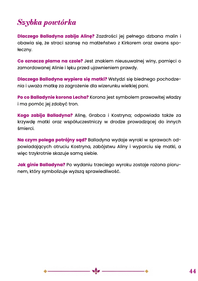 BALLADYNA STRESZCZENIE EGZAMINACYJNE 2027 EBOOK