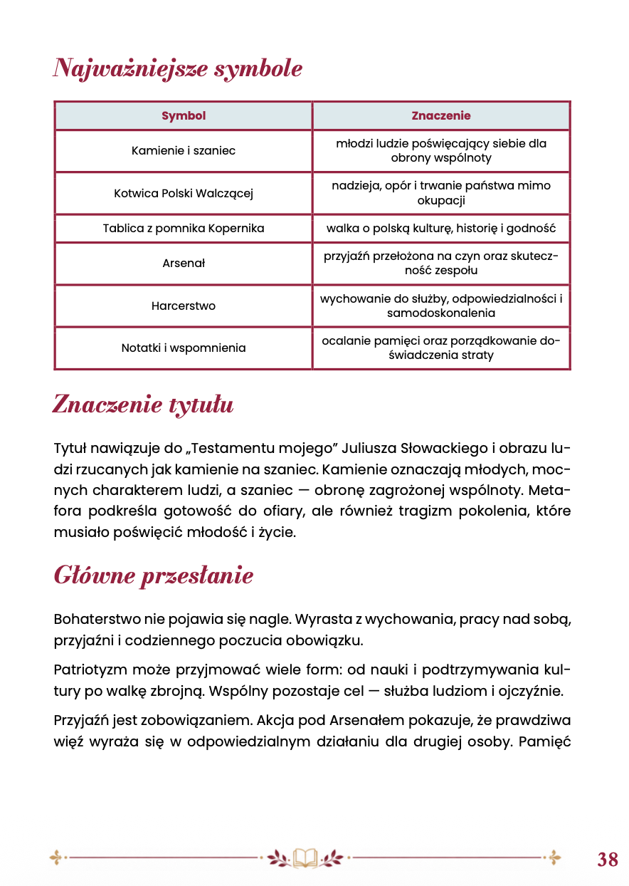 KAMIENIE NA SZANIEC – STRESZCZENIE SZCZEGÓŁOWE EGZAMIN ÓSMOKLASISTY 2027 EBOOK