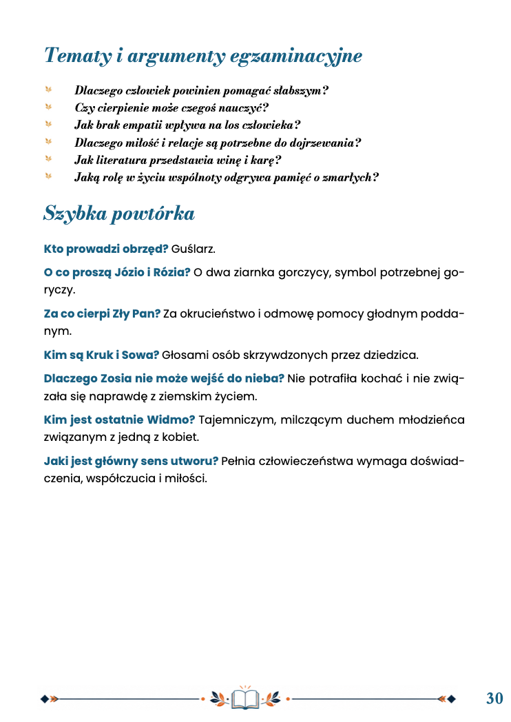 DZIADY CZ. II – SZCZEGÓŁOWE STRESZCZENIE DO EGZAMINU ÓSMOKLASISTY Z JĘZYKA POLSKIEGO EBOOK 2027