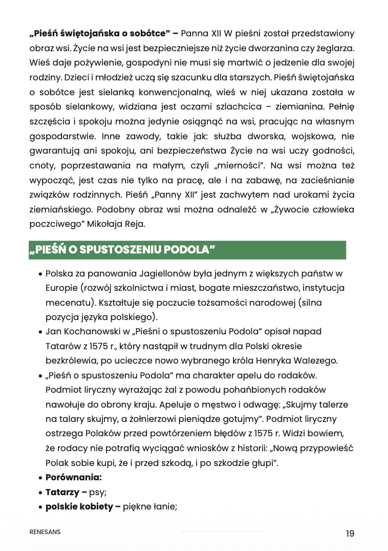 RENESANS – OPRACOWANIE MATURALNE DO MATURY Z JĘZYKA POLSKIEGO 2027 EBOOK