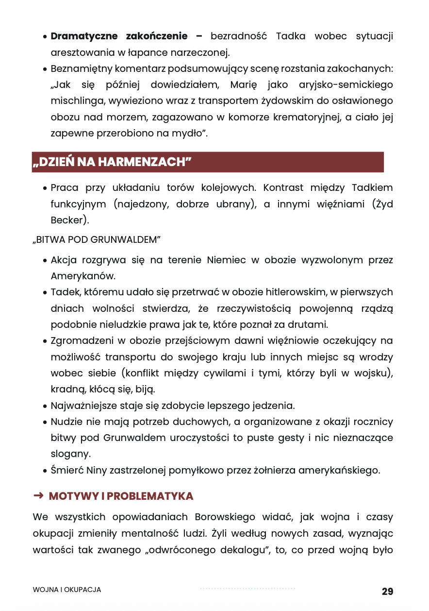 WOJNA I OKUPACJA – OPRACOWANIE MATURALNE DO MATURY Z JĘZYKA POLSKIEGO 2027 EBOOK