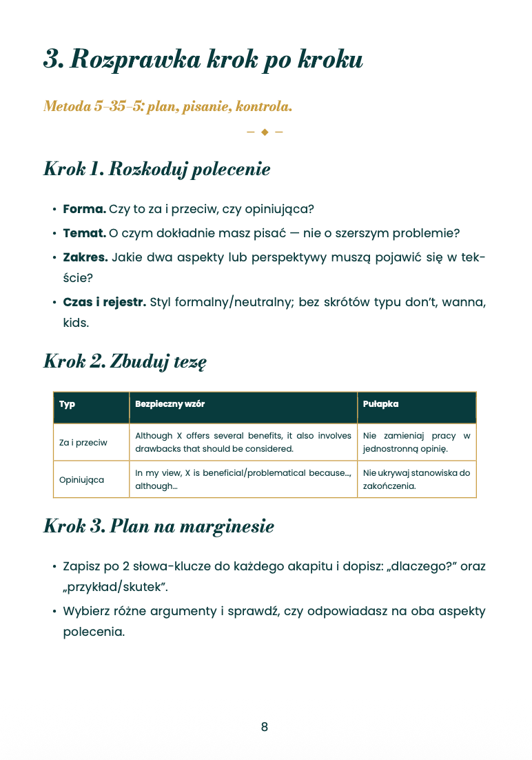 JAK NAPISAĆ ROZPRAWKĘ MATURALNĄ Z JĘZYKA ANGIELSKIEGO – POZIOM ROZSZERZONY 2027 EBOOK