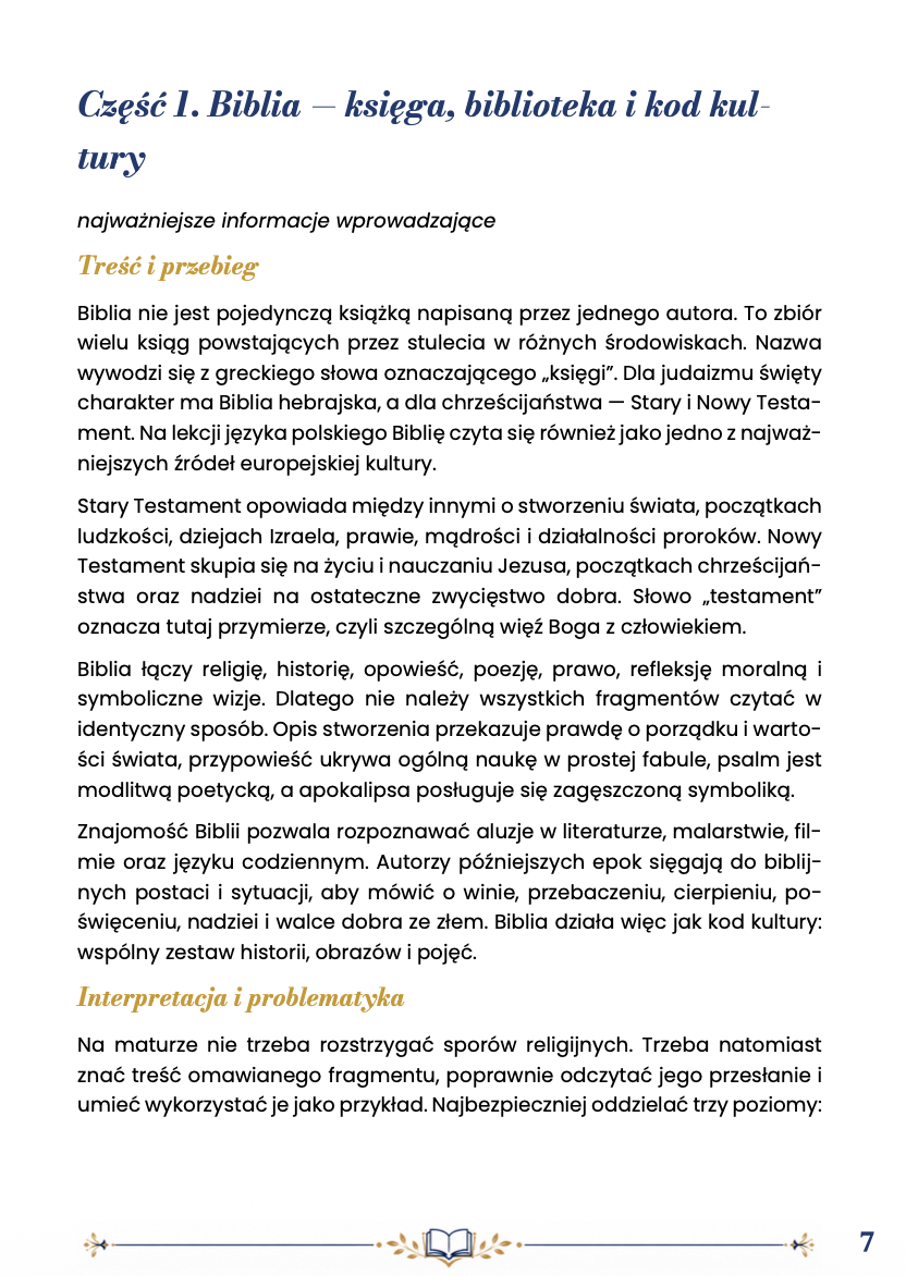 BIBLIA – OPRACOWANIE MATURALNE DO MATURY Z JĘZYKA POLSKIEGO 2027 EBOOK