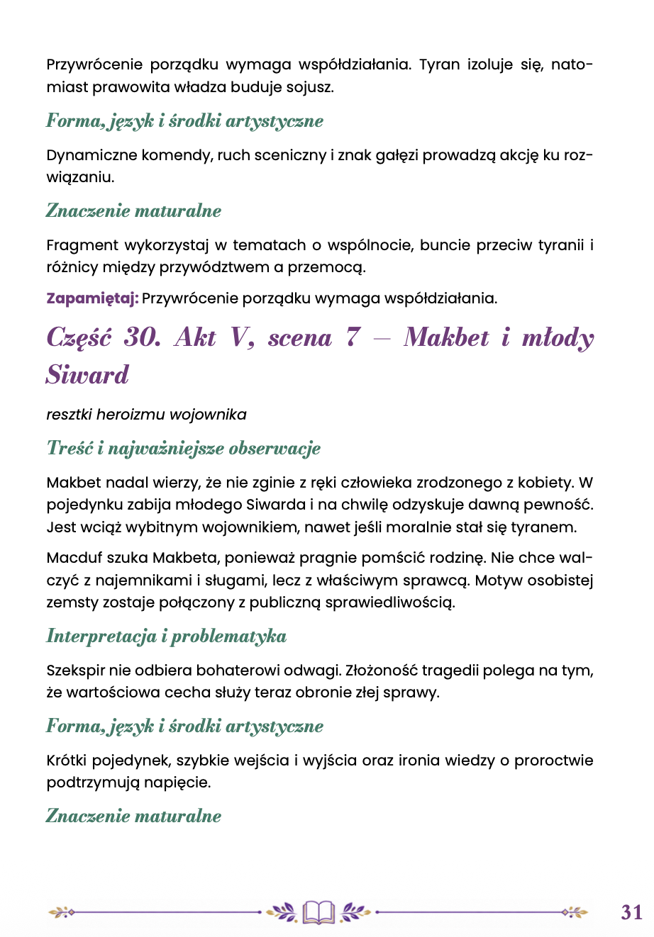 MAKBET – OPRACOWANIE MATURALNE DO MATURY Z JĘZYKA POLSKIEGO 2027 EBOOK