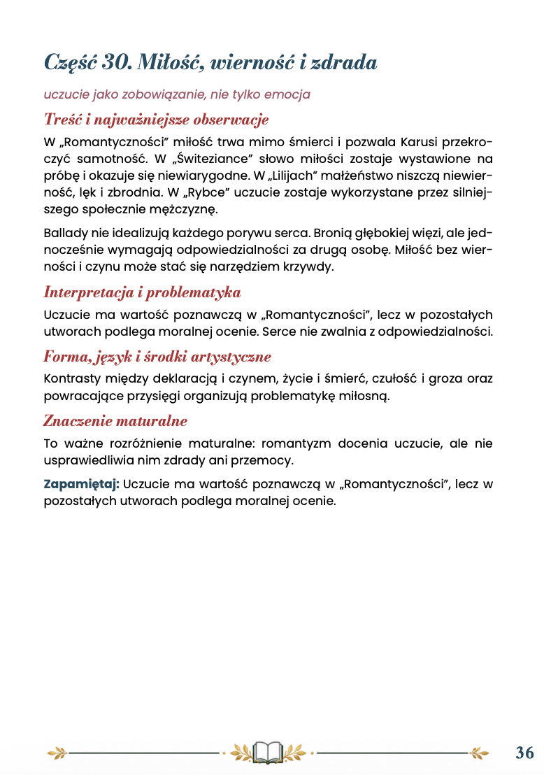 ADAM MICKIEWICZ – WYBRANE BALLADY – OPRACOWANIE MATURALNE DO MATURY Z JĘZYKA POLSKIEGO 2027 EBOOK