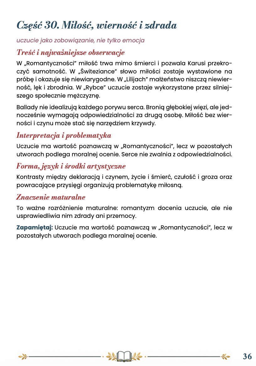 ADAM MICKIEWICZ – WYBRANE BALLADY – OPRACOWANIE MATURALNE DO MATURY Z JĘZYKA POLSKIEGO 2027 EBOOK