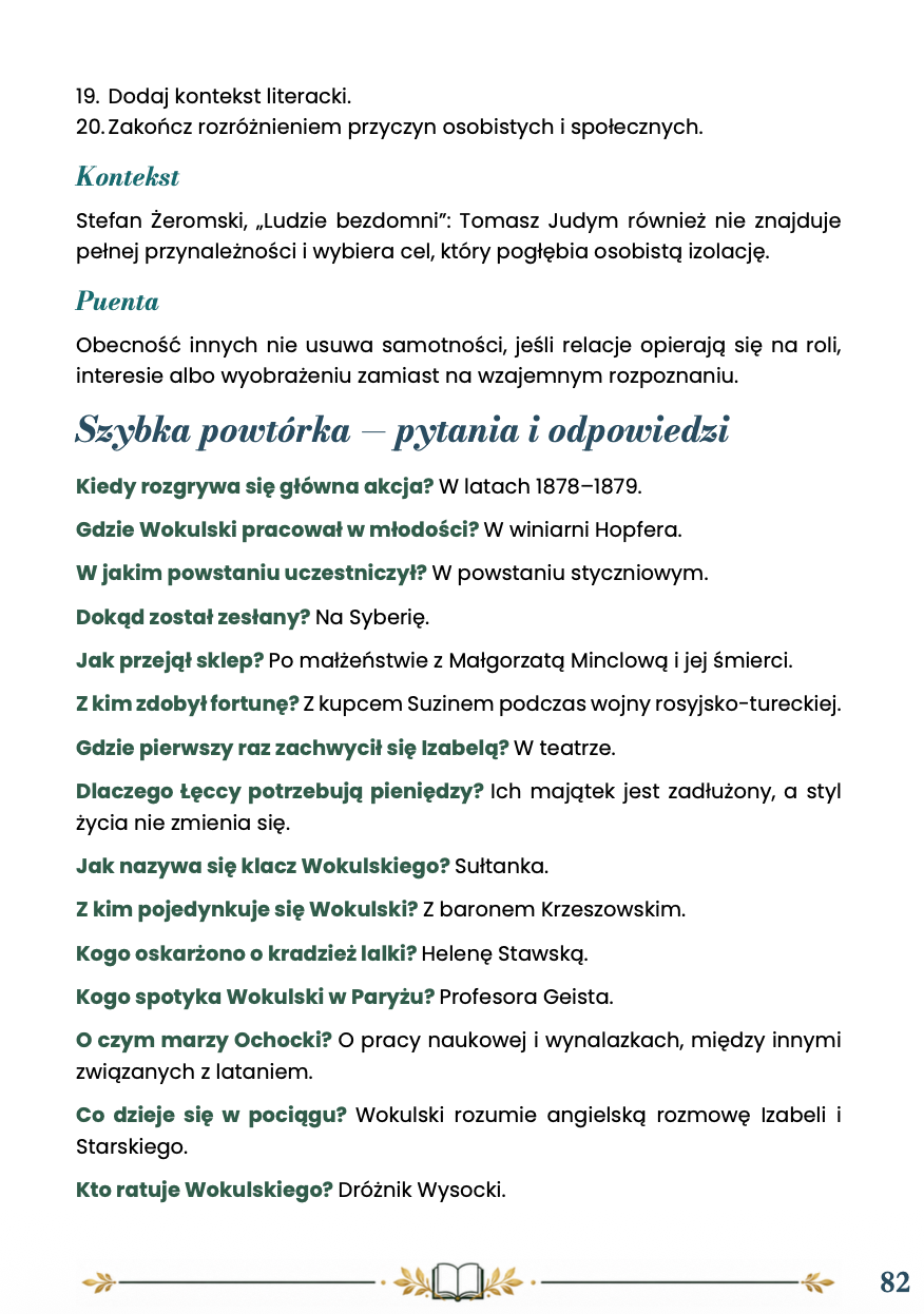 LALKA – OPRACOWANIE MATURALNE DO MATURY Z JĘZYKA POLSKIEGO 2027 EBOOK