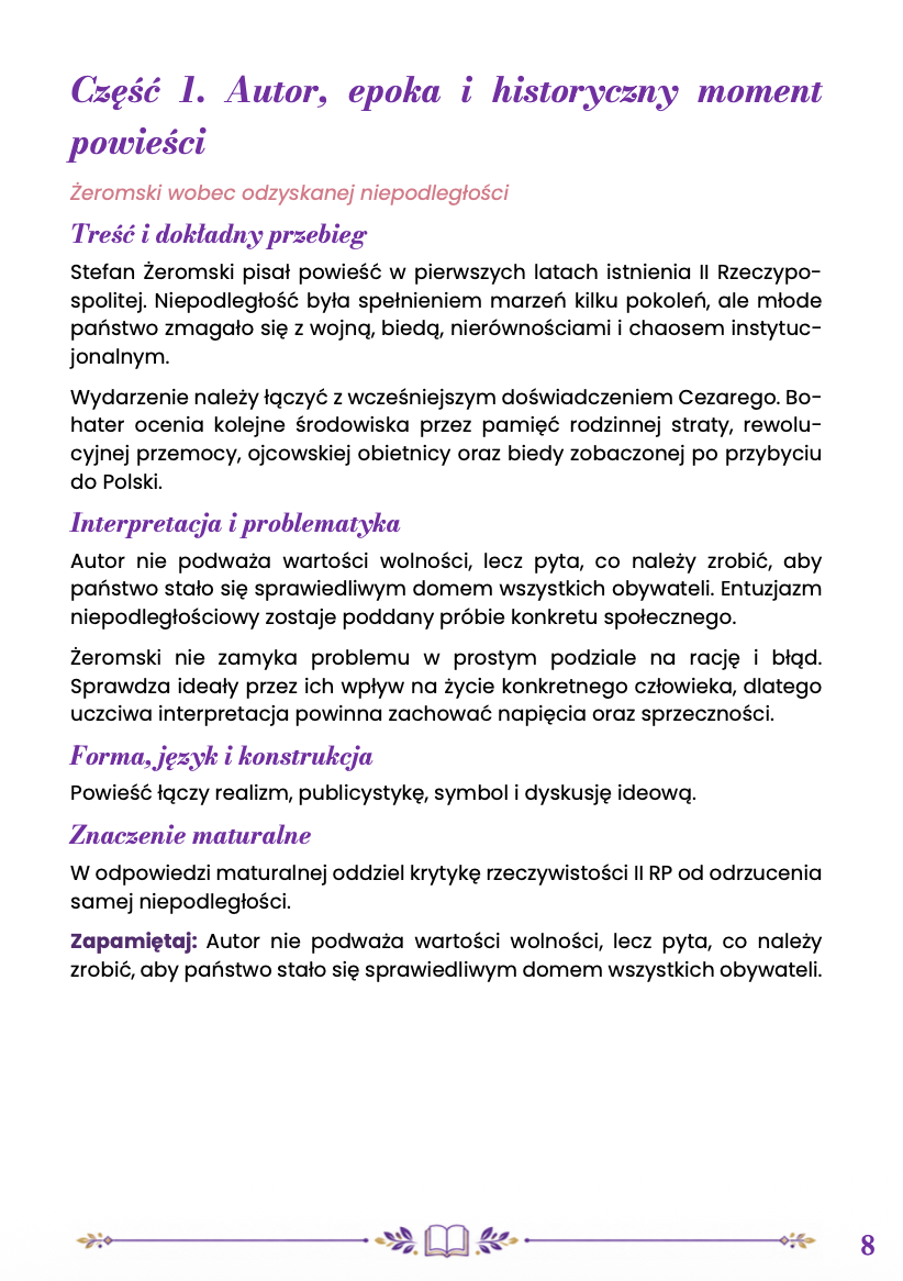 PRZEDWIOŚNIE – OPRACOWANIE MATURALNE DO MATURY Z JĘZYKA POLSKIEGO 2027 EBOOK