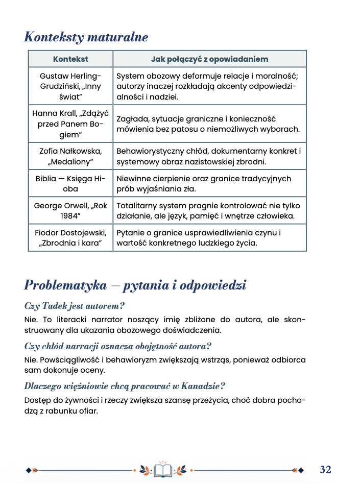 PROSZĘ PAŃSTWA DO GAZU – OPRACOWANIE MATURALNE DO MATURY Z JĘZYKA POLSKIEGO 2027 EBOOK