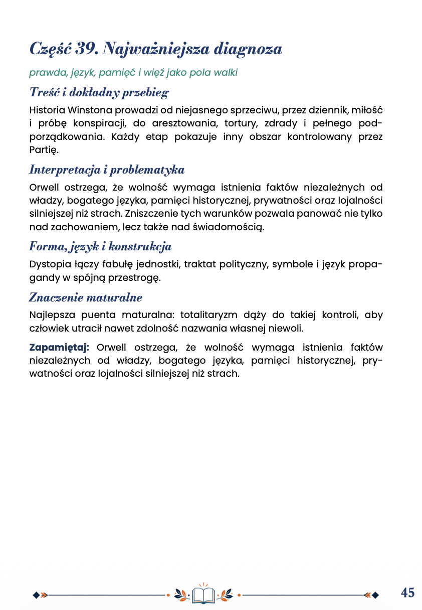 ROK 1984 – OPRACOWANIE MATURALNE DO MATURY Z JĘZYKA POLSKIEGO 2027 EBOOK