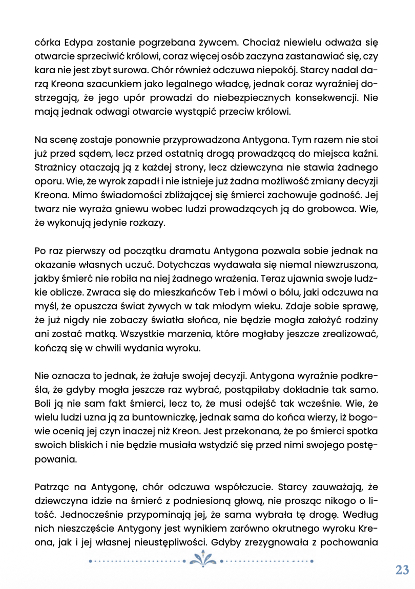 ANTYGONA STRESZCZENIE MATURALNE DO MATURY Z JĘZYKA POLSKIEGO EBOOK 2027