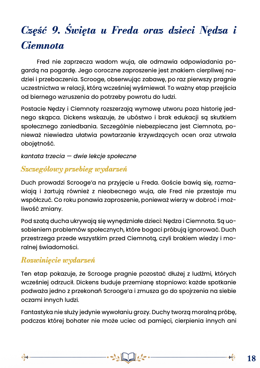 OPOWIEŚĆ WIGILIJNA – STRESZCZENIE SZCZEGÓŁOWE EGZAMIN ÓSMOKLASISTY 2027 EBOOK PDF