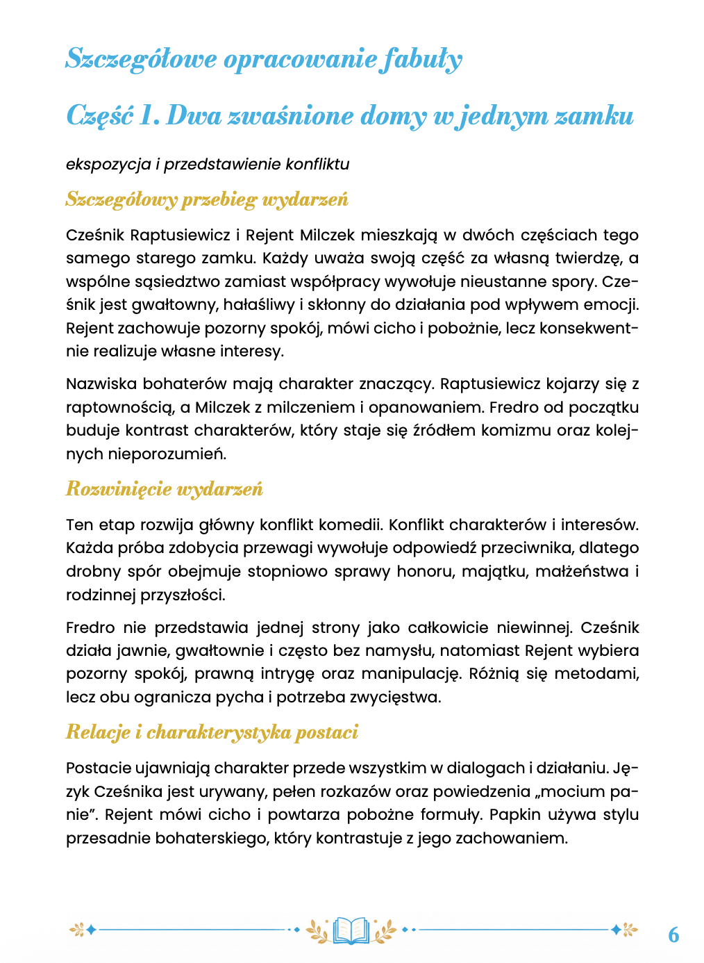 "ZEMSTA" ALEKSANDRA FREDY - SZCZEGÓŁOWE STRESZCZENIE DO EGZAMINU ÓSMOKLASISTY 2027 EBOOK