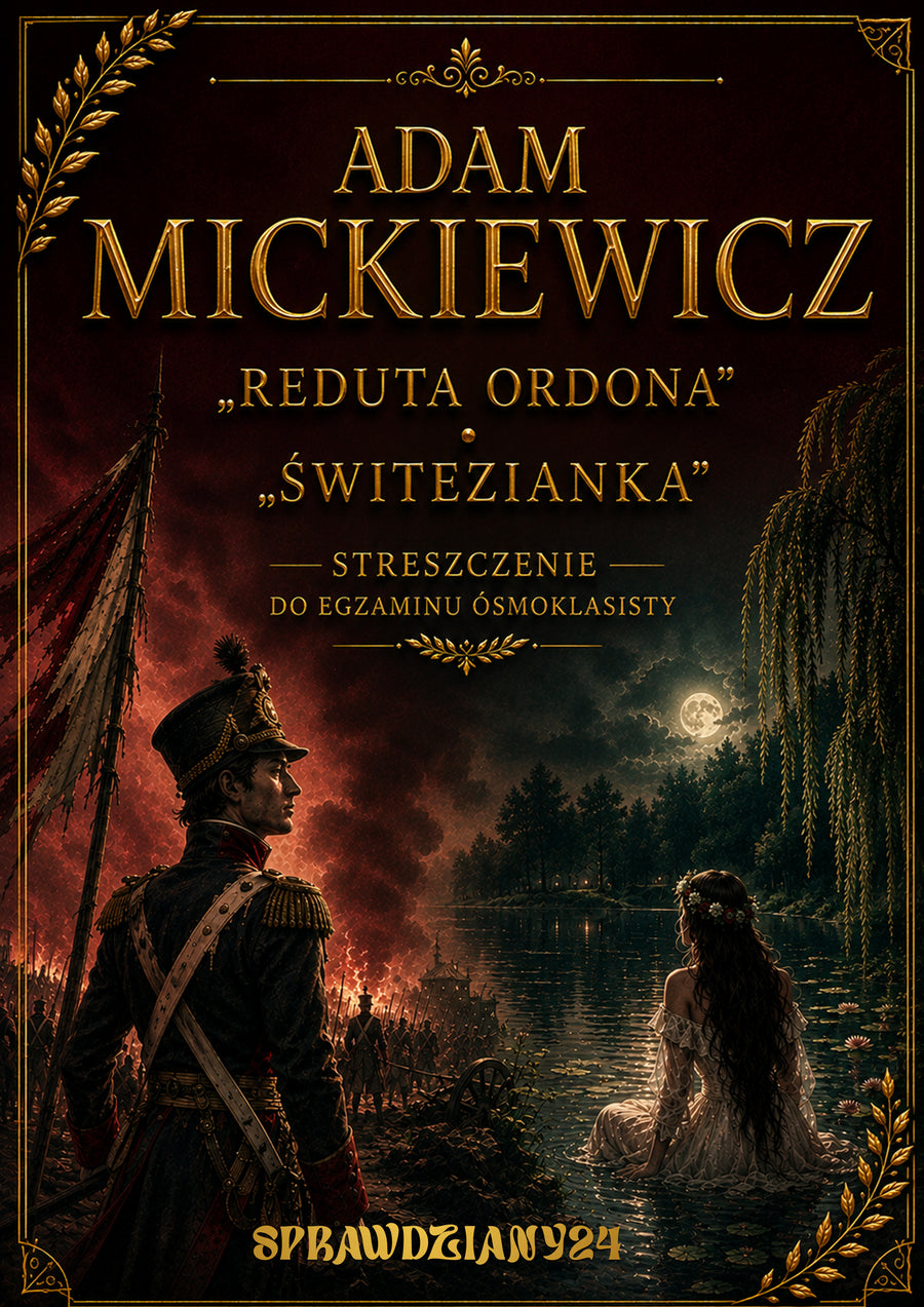 ADAM MICKIEWICZ – „REDUTA ORDONA” + „ŚWITEZIANKA” STRESZCZENIE SZCZEGÓŁOWE DO EGZAMINU ÓSMOKLASISTY 2027 EBOOK